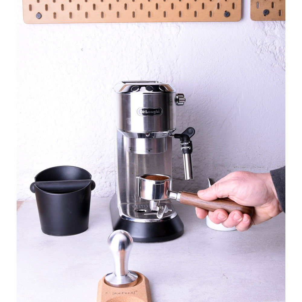 JoeFrex portafilter for Delonghi Dedica | Walnut double spout