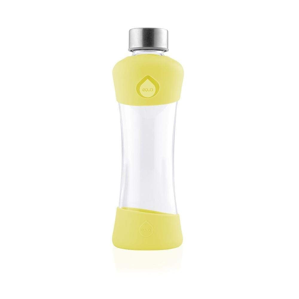 equa Squeeze Trinkflasche aus Glas I Active Lemon commercial equa