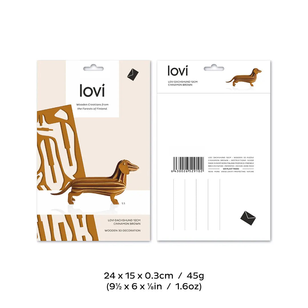 Lovi Dachshund – Black (12 cm)