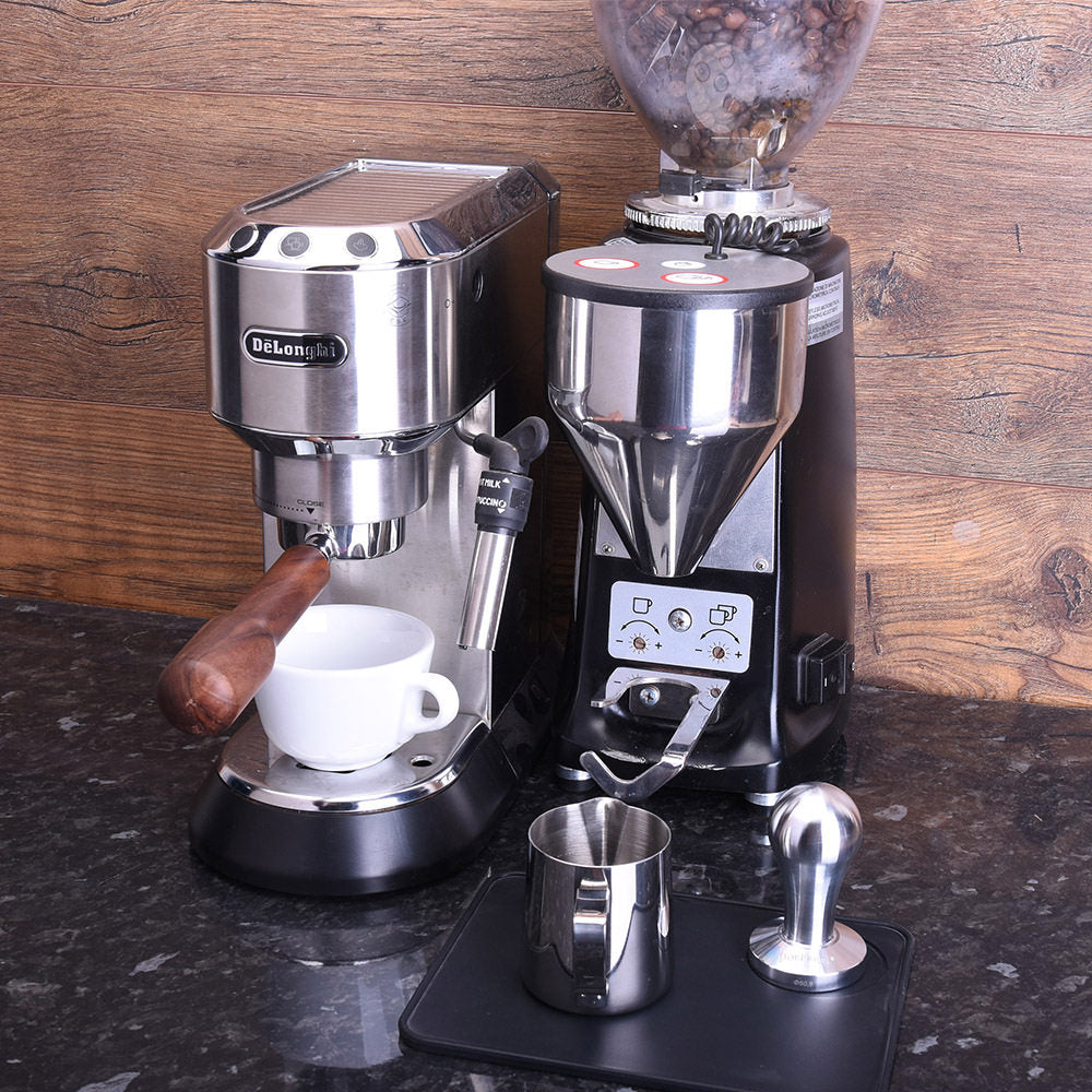 JoeFrex portafilter for Delonghi Dedica | Bottomless Walnut