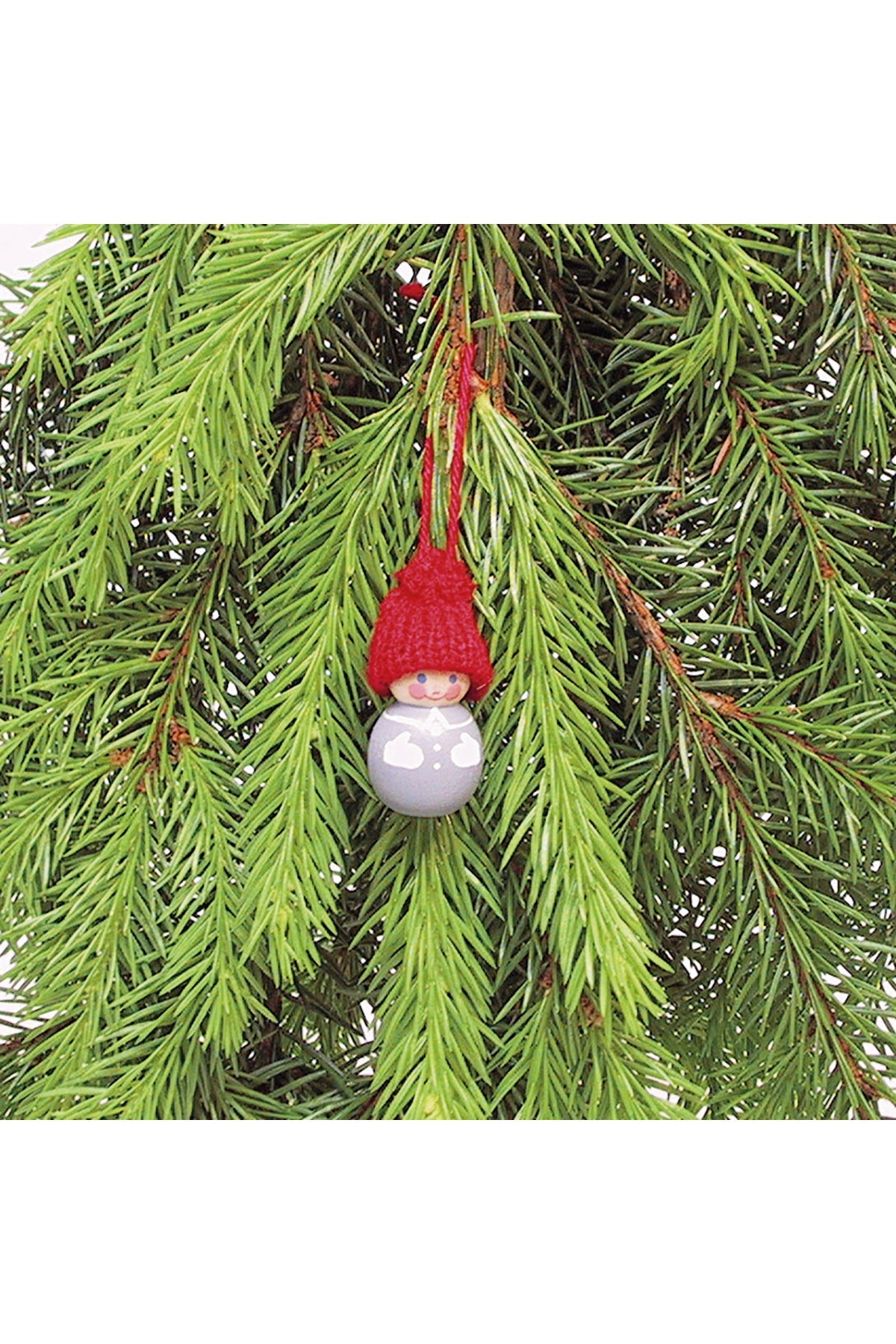 Anhänger aus Holz Weihnachtsmann grau | 30mm