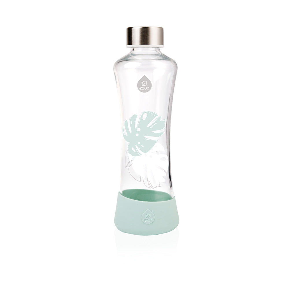 equa Squeeze Trinkflasche aus Glas I Monstera commercial equa 