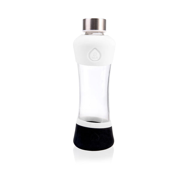 equa Squeeze Trinkflasche aus Glas I Active White commercial equa 