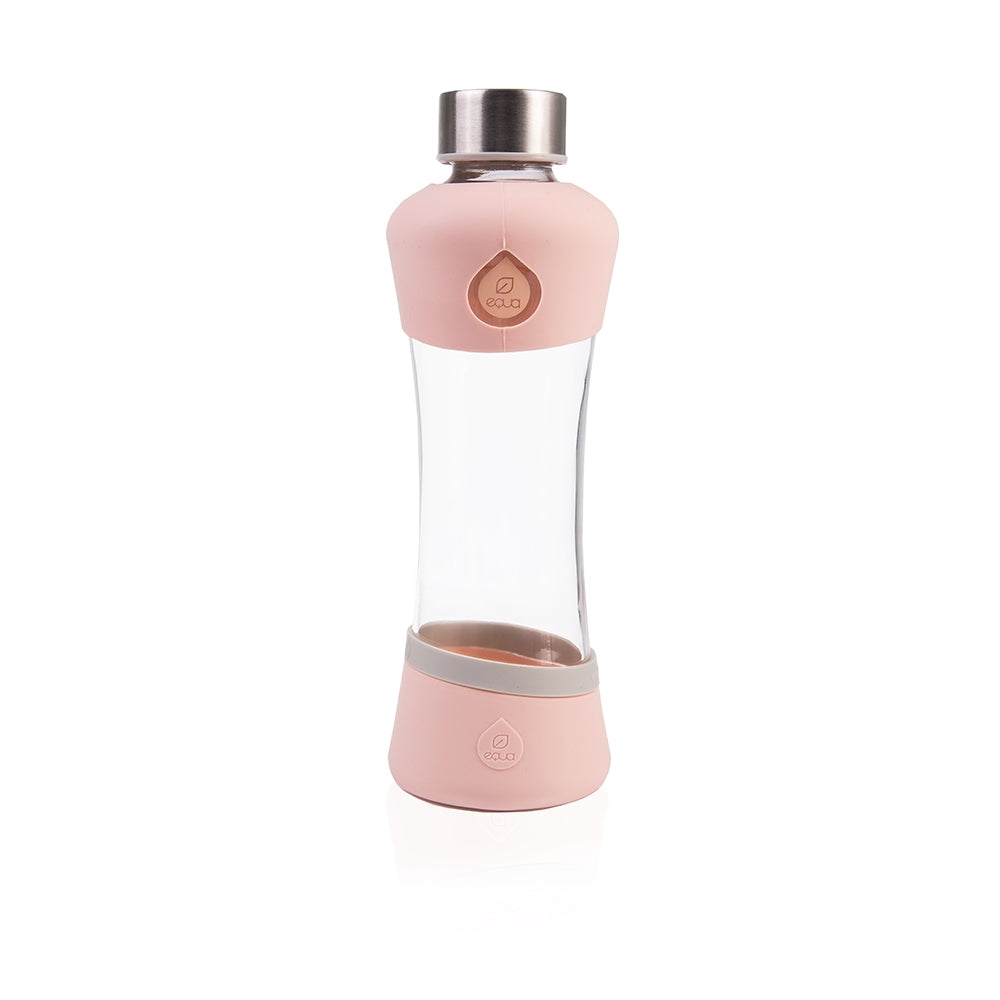 equa Squeeze Trinkflasche aus Glas I Active Peach commercial equa 