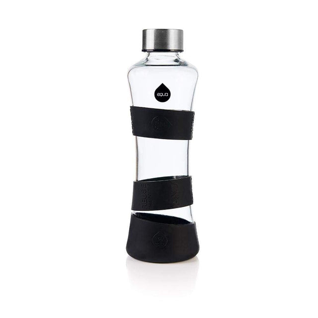 equa Squeeze Trinkflasche aus Glas I Black Edition commercial equa 