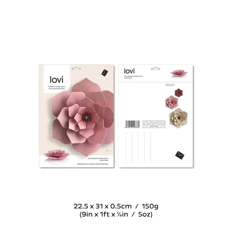 Lovi Decor Flower 15 cm – Farbe Light Pink