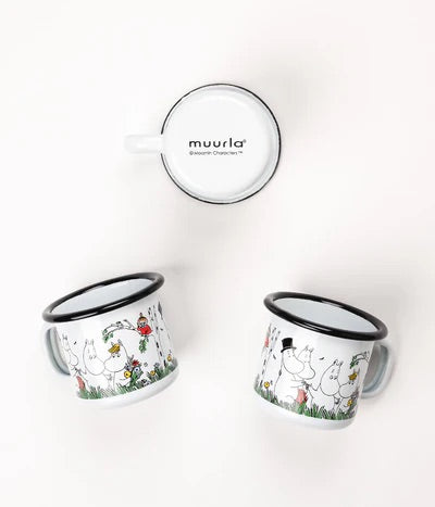 Muurla Moomin Emaillebecher 'Happy Family' - 150 ml