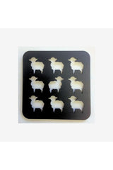 Topfuntersetzer Metall schwarz, verschiedene Motive | 18x18 cm